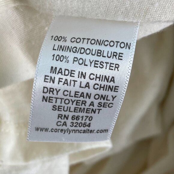 Corey Lynn Calter Womens Size Small Cream Metallic Stripe Strapless Maxi Dress - Picture 10 of 11